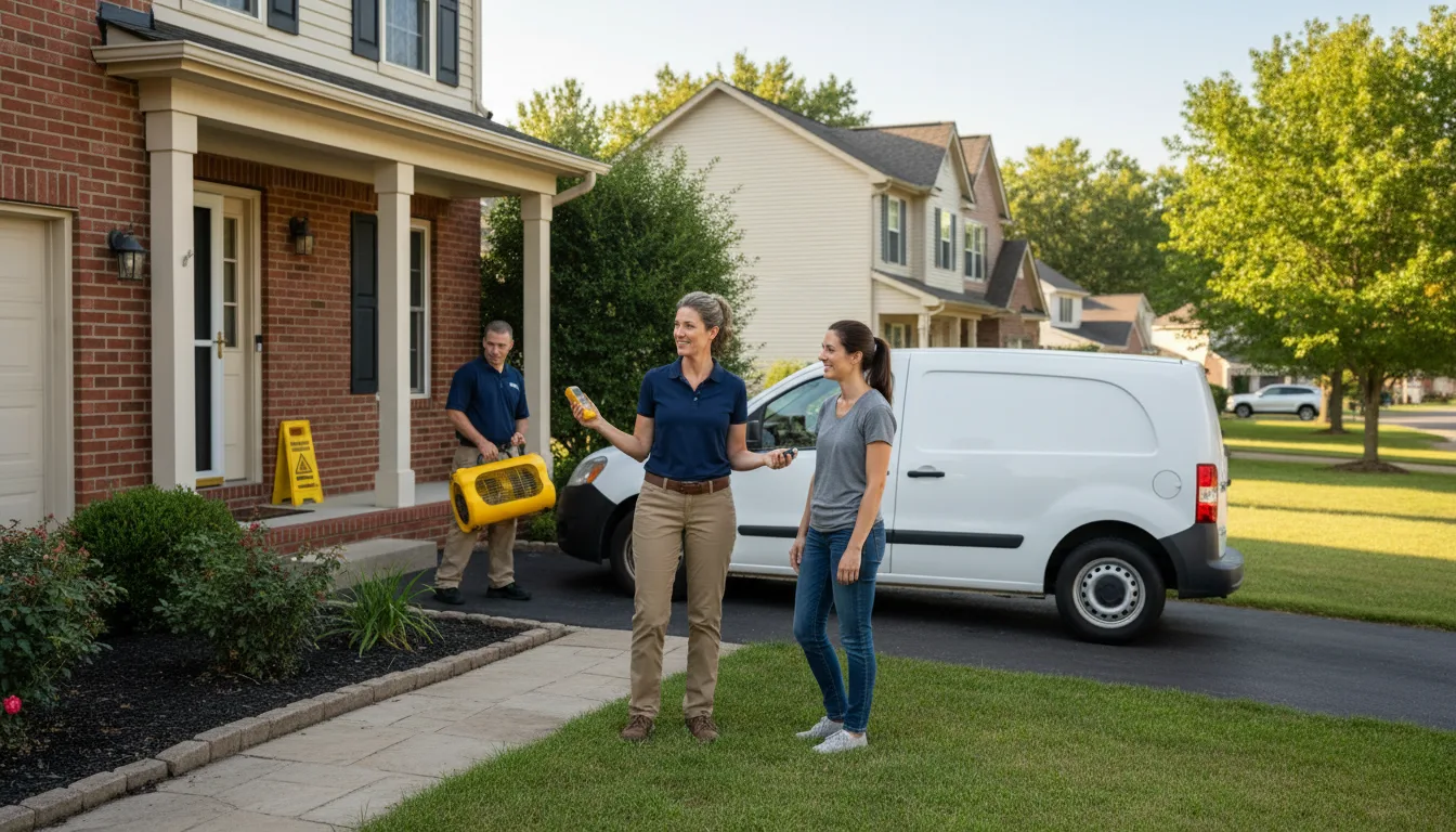 Residential water damage restoration in Mize, MS